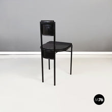 将图片加载到图库查看器,Black rubber and metal chair by Zeus, 1990s