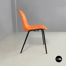 画像をギャラリービューアに読み込む, Stackable chairs in orange plastic and black metal, 2001