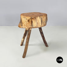 画像をギャラリービューアに読み込む, Rustic table stools in wood, 2000s