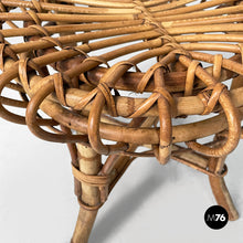 Carica l'immagine nel visualizzatore di Gallery, Stool in rattan, 1960s