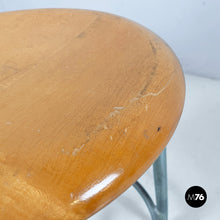 Charger l'image dans la galerie, Wooden and metal stool by Embru, 1960s