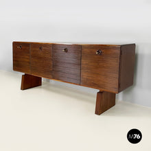 画像をギャラリービューアに読み込む, Wooden sideboard with four doors by Gio Ponti, 1940s