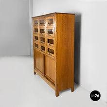 将图片加载到图库查看器,Sideboard with drawers in wood and glass, 1940s