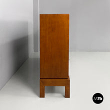 将图片加载到图库查看器,Sideboard in wood, brass and glass, 1940s