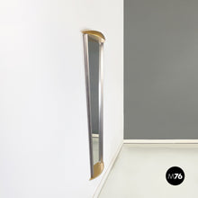 画像をギャラリービューアに読み込む, Full-length wall mirror in wood and metal, 1980s