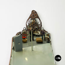 画像をギャラリービューアに読み込む, Wall mirror with iron curl details, 1960s