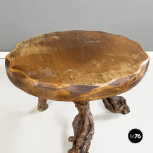Load image into Gallery viewer, Rustic coffee table in wood and branches, 1950s