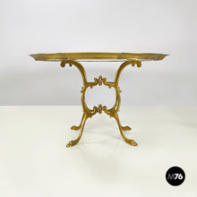 画像をギャラリービューアに読み込む, Coffee table in glass and brass, 1960s