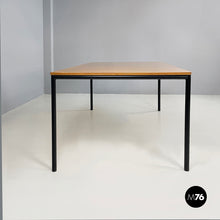 Charger l'image dans la galerie, Dining table or desk in wood and black metal, 1980s