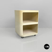 将图片加载到图库查看器,White plastic modular chest of drawers by Anna Castelli for Kartell, 1970s