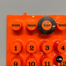 将图片加载到图库查看器,Wall perpetual orange calendar by Giorgio Della Beffa for Ring A Date, 2000-2010s