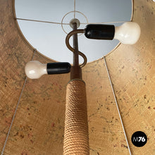 将图片加载到图库查看器,Floor lamp in wood and fabric, 1930s