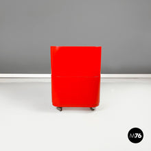 将图片加载到图库查看器,Red plastic modular chest of drawers by Anna Castelli for Kartell, 1970s