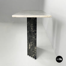 Charger l'image dans la galerie, Green and white marble console, 1980s