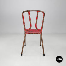 画像をギャラリービューアに読み込む, Red metal chairs, 1940s