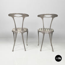 画像をギャラリービューアに読み込む, Metal and fabric chairs by Palladio, 1950s
