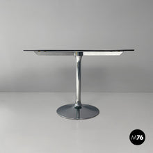 将图片加载到图库查看器,Coffee table in steel and smoked glass, 1970s