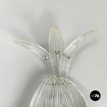 画像をギャラリービューアに読み込む, Pineapple-shaped wall lamp in fluted glass, 1980s