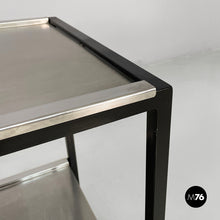 将图片加载到图库查看器,Cart in steel and black metal, 1980s