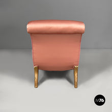 将图片加载到图库查看器,Chaise longue in pink satin and gilded wood, 1800s