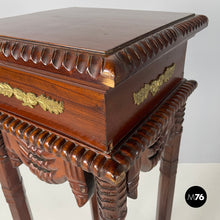 画像をギャラリービューアに読み込む, Wooden high column with brass details, 1940s