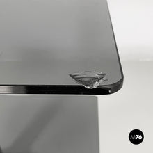将图片加载到图库查看器,Console in smoked glass and steel, 1980s