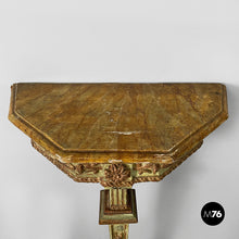Load image into Gallery viewer, Consoles in green and yellow wood, 1700s