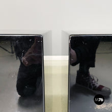 画像をギャラリービューアに読み込む, Coffee tables in black lacquered wood, 1990s