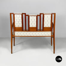 Load image into Gallery viewer, Bench in fabric and wood, 1930s