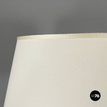 画像をギャラリービューアに読み込む, Floor lamp in withe fabric and brass by Lam Bologna, 1960s
