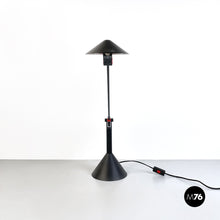 Load image into Gallery viewer, Adjustable black metal table lamp, 1980s