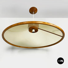 画像をギャラリービューアに読み込む, Fiberglass and wood chandelier by Giovanni Offredi for MC Selvini, 1970s