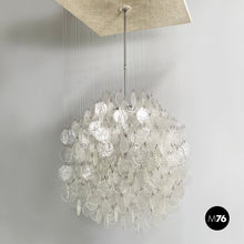 Load image into Gallery viewer, Pendant chandelier in glass, 1970s