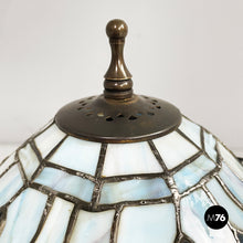 Load image into Gallery viewer, Table lamps in colored glass and brass, 1980s