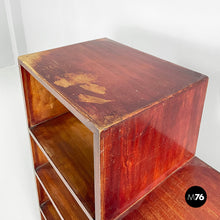 Load image into Gallery viewer, Bookcase in red wood, 1940s