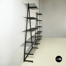 Load image into Gallery viewer, Bookcases in dark green metal, 1980s