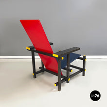 Load image into Gallery viewer, Armchair Red and Blue by Gerrit Thomas Rietveld for Cassina, 1971