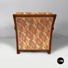 Load image into Gallery viewer, Armchairs in wood and fabric, 1930s