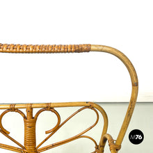 画像をギャラリービューアに読み込む, Magazine rack in rattan, 1960s