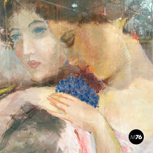 画像をギャラリービューアに読み込む, Painting with finely crafted wooden frame, 1800-1900s