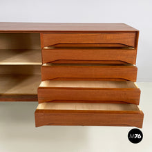 Load image into Gallery viewer, Wooden sideboard with drawers and sliding doors, 1960s