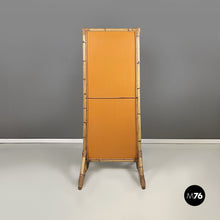 画像をギャラリービューアに読み込む, Freestanding full-lenght rattan mirror, 1960s