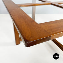 画像をギャラリービューアに読み込む, Coffee table in wood and glass, 1980s