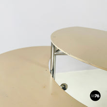 画像をギャラリービューアに読み込む, Metal coffee table with double shelf, 1990s