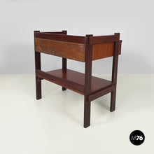 画像をギャラリービューアに読み込む, Wooden coffee table with shelves and drawer, 1960s