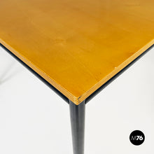 Charger l'image dans la galerie, Dining table or desk in wood and black metal, 1980s