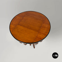 Load image into Gallery viewer, Wooden coffee table with internal fabric storage, 1930s