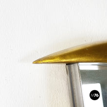 画像をギャラリービューアに読み込む, Full-length wall mirror in wood and metal, 1980s