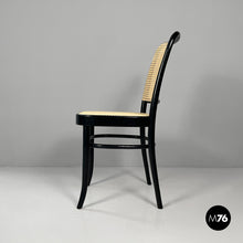 Load image into Gallery viewer, Chair in straw and black wood, 1980s
