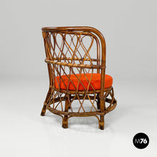 Load image into Gallery viewer, Rattan cockpit armchairs, 1970s